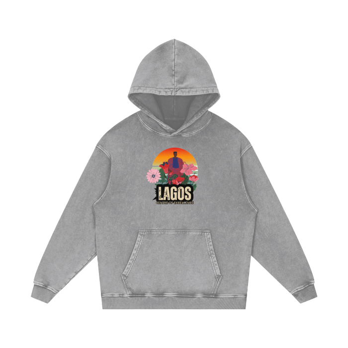 Lagos NBFL Acid Wash Oversize Hoodie - 420 GSM