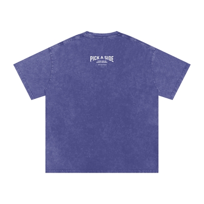 PICK A SIDE Acid Wash Oversize T-Shirt