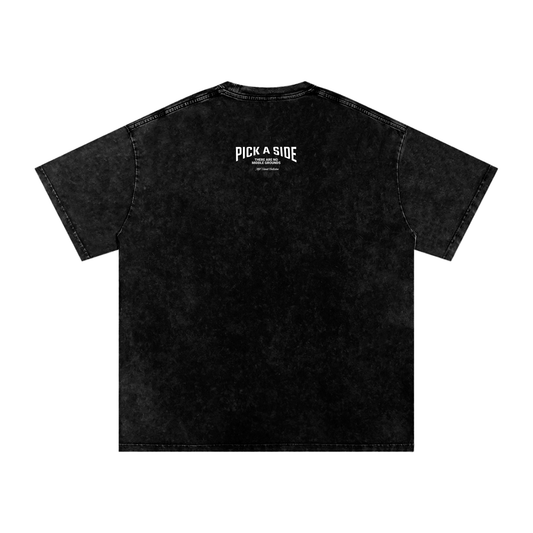 PICK A SIDE Acid Wash Oversize T-Shirt