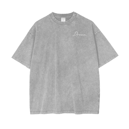 Dream Big Acid Wash Oversize T-Shirt