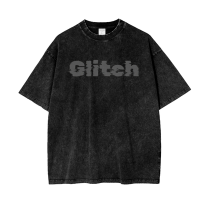 Glitch Acid Wash Oversize T-Shirt
