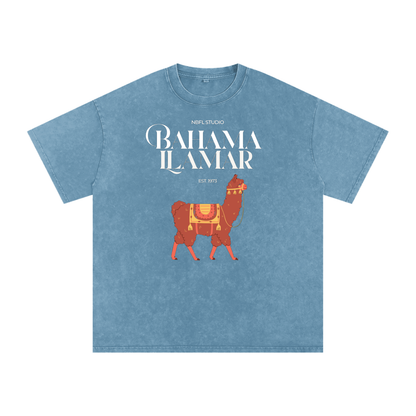 Bahama Llamar Acid Wash Oversize T-Shirt