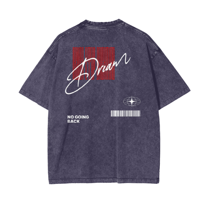 Dream Big Acid Wash Oversize T-Shirt