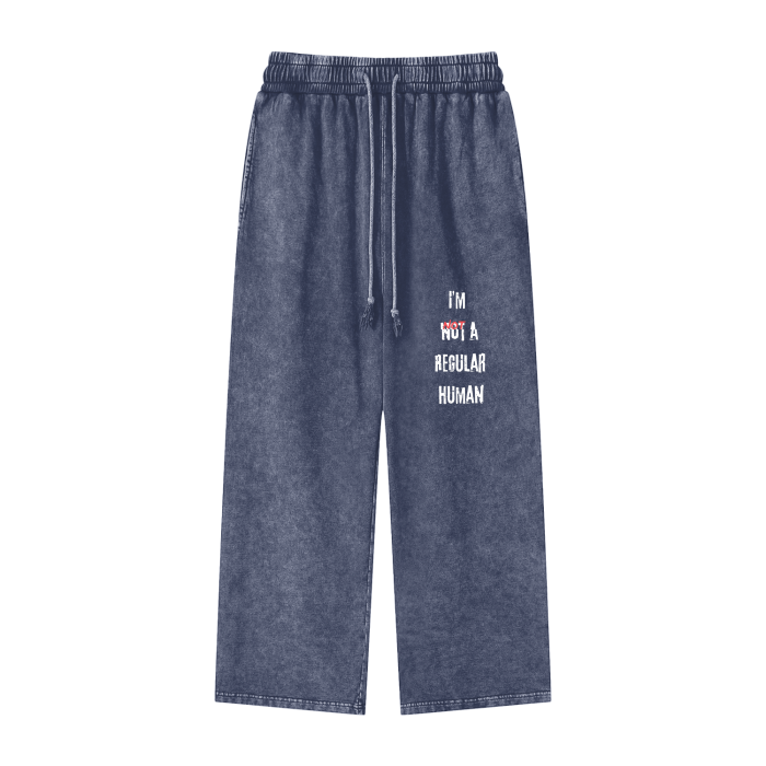 NBFL Not regular Acid Wash Straight Leg Pants