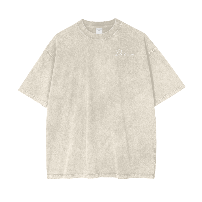 Dream Big Acid Wash Oversize T-Shirt